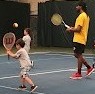 4 year old Thomas. His first day on court